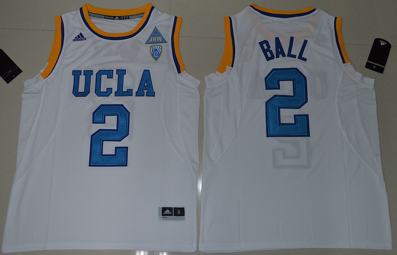 2017 UCLA Bruins Lonzo Ball #2 College Basketball Authentic  White Jersey->youth nhl jersey->Youth Jersey